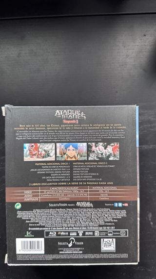 Ataque a los Titanes T1 Blu-ray + Libros