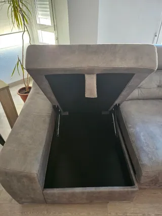 Sofá modular 3 plazas chaise longue gris