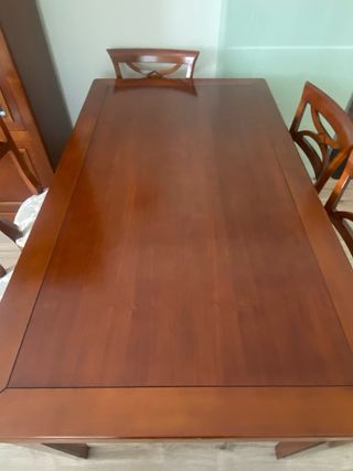 Mesa Comedor Madera Maciza y 6 Sillas