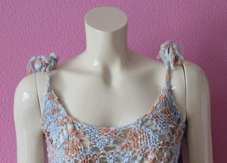 Top crop tejido Blue Girls