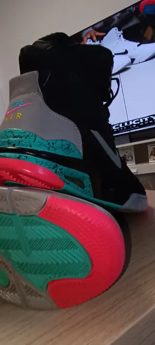 Zapatillas Nike Air Flight Mid Negras y Turquesa