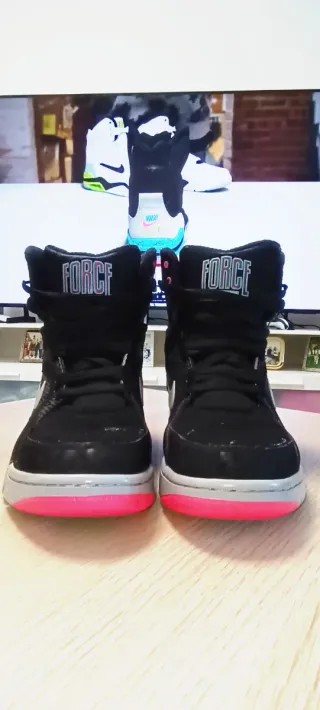 Zapatillas Nike Air Flight Mid Negras y Turquesa