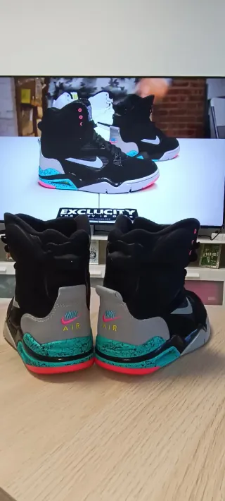 Zapatillas Nike Air Flight Mid Negras y Turquesa