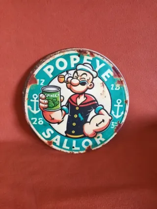 Cartel Metálico Popeye Marinero