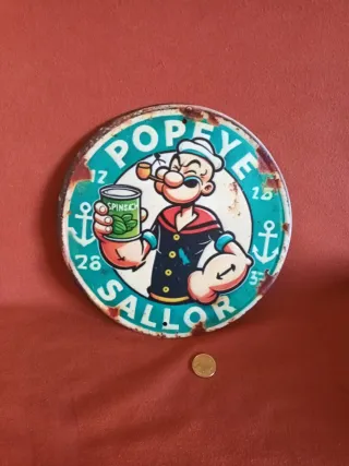 Cartel Metálico Popeye Marinero