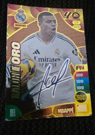 Cromo Mbappé Balón de Oro Adrenalyn