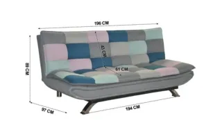 Sofá cama patchwork