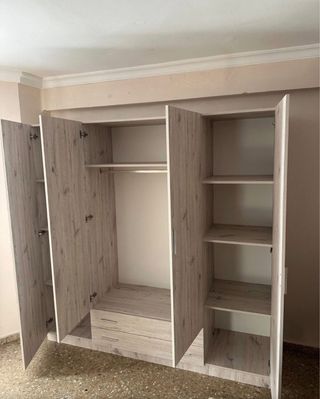 Armario modular madera color beige/marrón