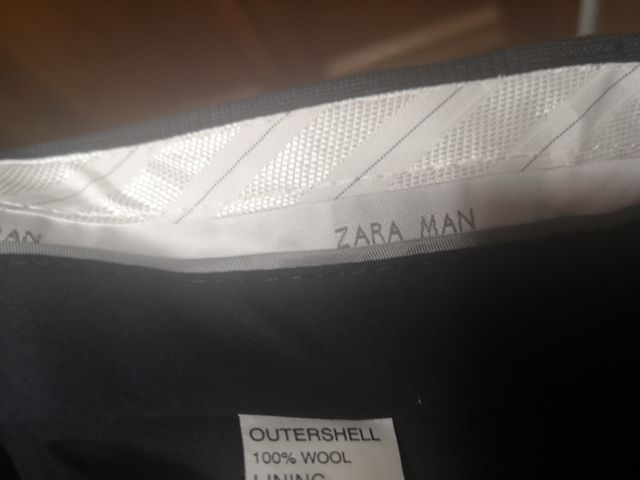 Pantalón de traje Zara Talla 38 Gris