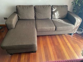 Sofá Chaise Longue 3 plazas marròn