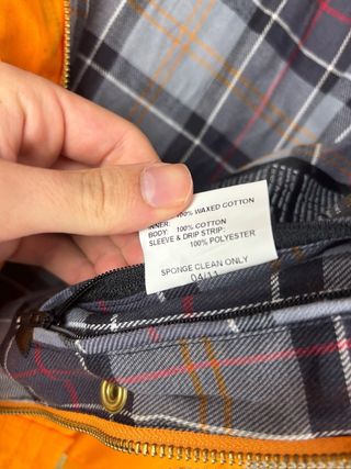 Chaqueta Barbour Naranja Size 12 UK