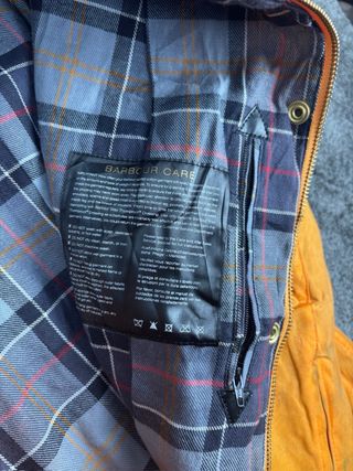 Chaqueta Barbour Naranja Size 12 UK