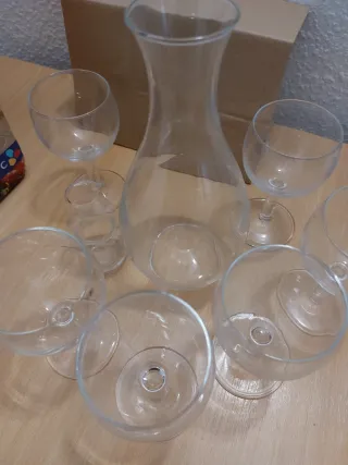 Set Luminarc Copas y Jarra Cristal