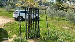 Cancel de hierro con círculos