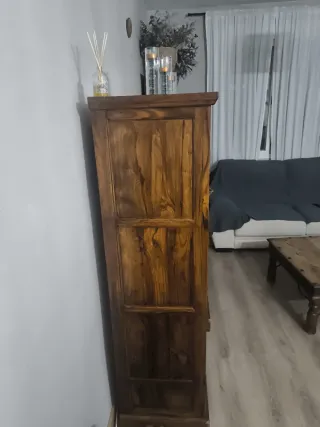 Vitrina Colonial Madera Tropical Cristal