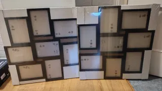 Cornici nere per foto, capacità per 8 foto 1 x 8 eur 2 x 12