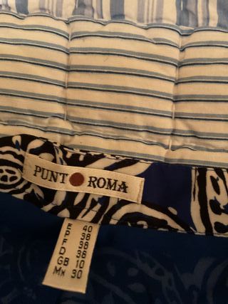 Pantalones anchos estampados azules