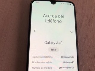 Samsung A40-64 gigas Memoria