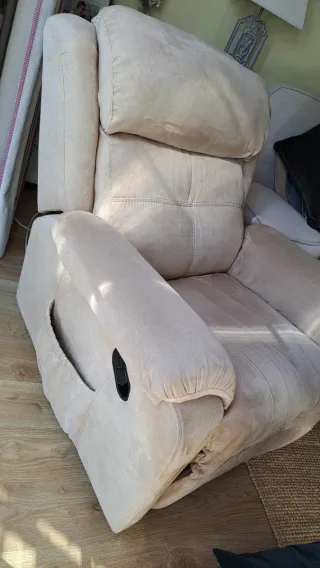 Sillón relax manual beige