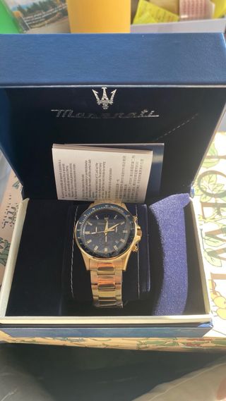 Reloj Maserati Dorado y Azul