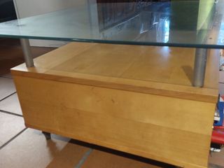 Mesa de centro IKEA cristal y madera
