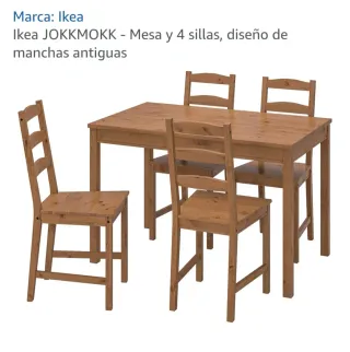 Mesa comedor y 4 sillas madera