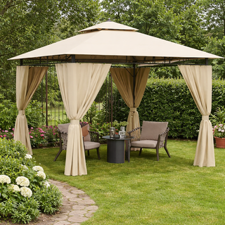 Tenda gazebo da giardino 3x3m beige