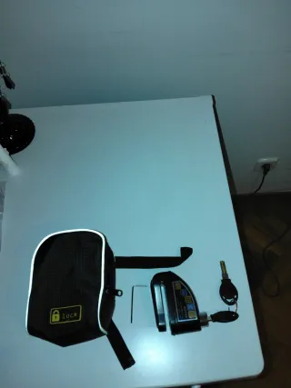 Candado Alarma AGPTEK Moto Disco Negro