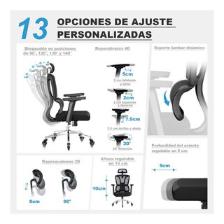 Silla oficina ergonómica ReliefBack Pro negra NUEV
