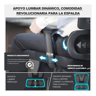 Silla oficina ergonómica ReliefBack Pro negra NUEV