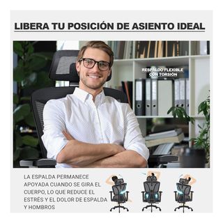 Silla oficina ergonómica ReliefBack Pro negra NUEV