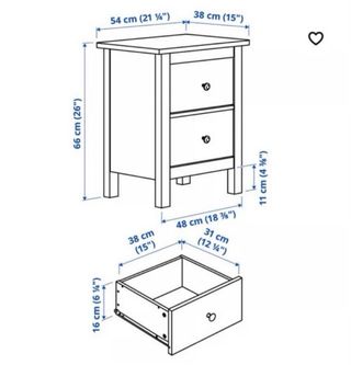 Mesita de noche Ikea Hemnes