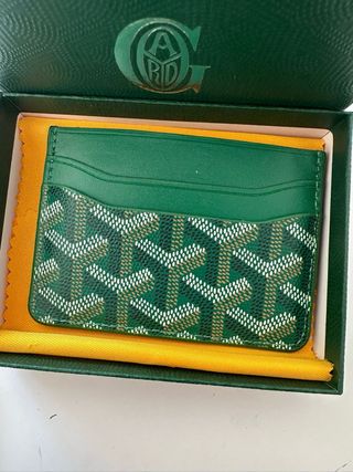 Tarjetero Goyard Verde Multicolor