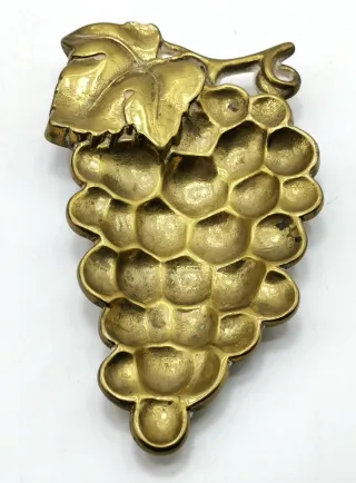 Portaobjetos de bronce racimo de uvas