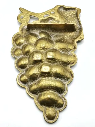 Portaobjetos de bronce racimo de uvas