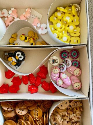 Lotto bottoni vintage assortiti vari colori e form