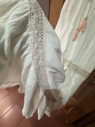 Vestido Natura Beige/Blanco