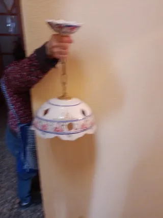 Lámpara cerámica Talavera colgante