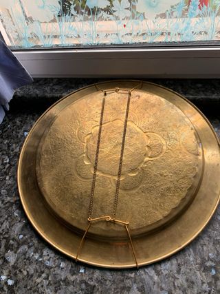 Bandeja decorativa de cobre