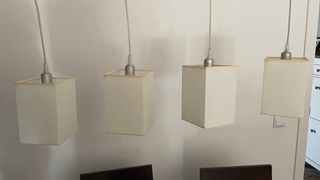 Lámpara colgante 4 cubos