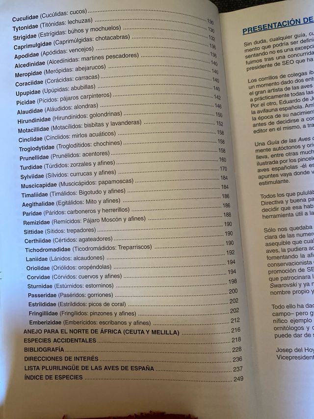 Aves de España Guia