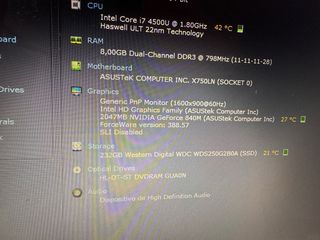 Asus R751L para piezas o reparación