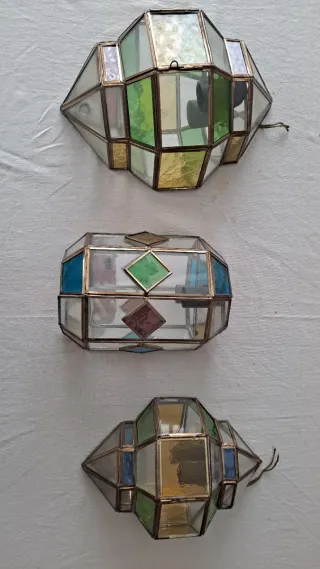 Aplique estilo Granadino cristal y metal