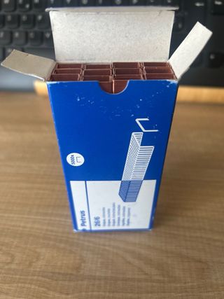 Caja Grapas Petrus 26/6 Cobreadas 5000x Sin uso