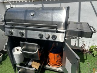 Barbacoa 5 quemadores metal madera