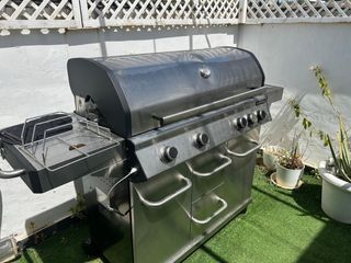 Barbacoa 5 quemadores metal madera