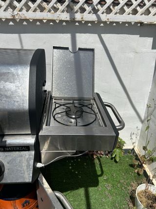 Barbacoa 5 quemadores metal madera