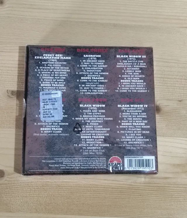 Black Widow Sabbat Days Anthology 1969-1972