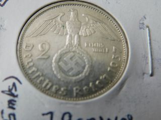 Moneda 2 Reichsmark Plata 1937 E