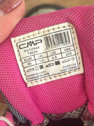 Botas de montaña CMP grises y rosas Numero 35